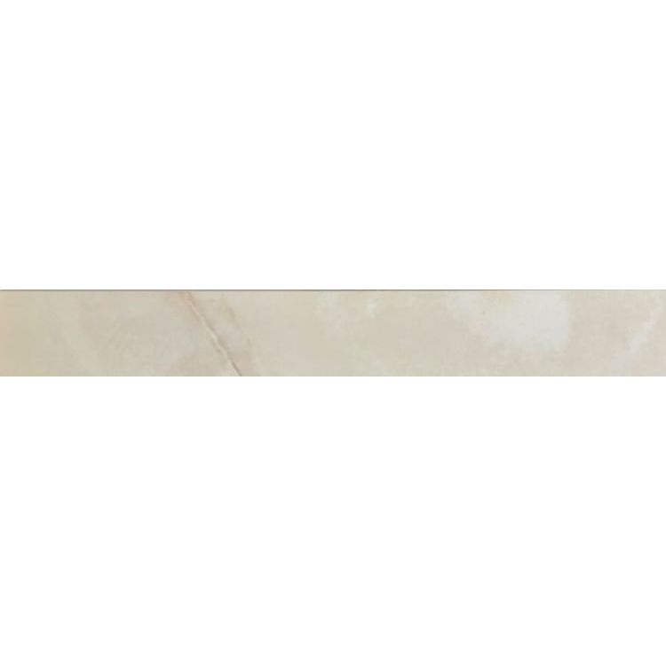 Elysium - Reves - 3 in. x 24 in. Glossy Porcelain Bullnose Trim - Perle