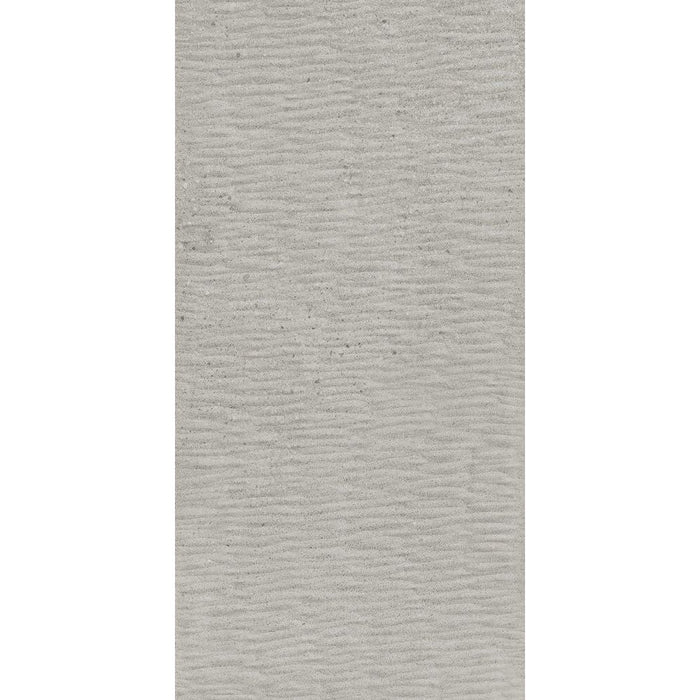 Happy Floors - Phase 12 in. x 24 in. Porcelain Deco Storm Tile - Grey