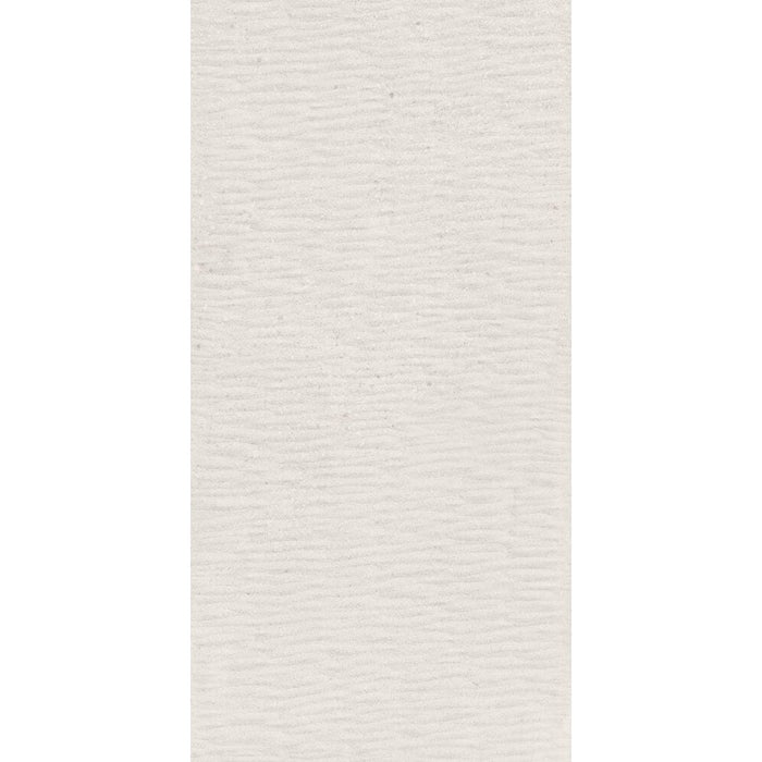 Happy Floors - Phase 12 in. x 24 in. Porcelain Deco Storm Tile - White