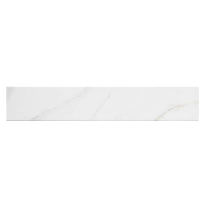 Bellagio - Bismarck Palmer Collection - 3" x 17" Porcelain Subway Tile - Ghost White