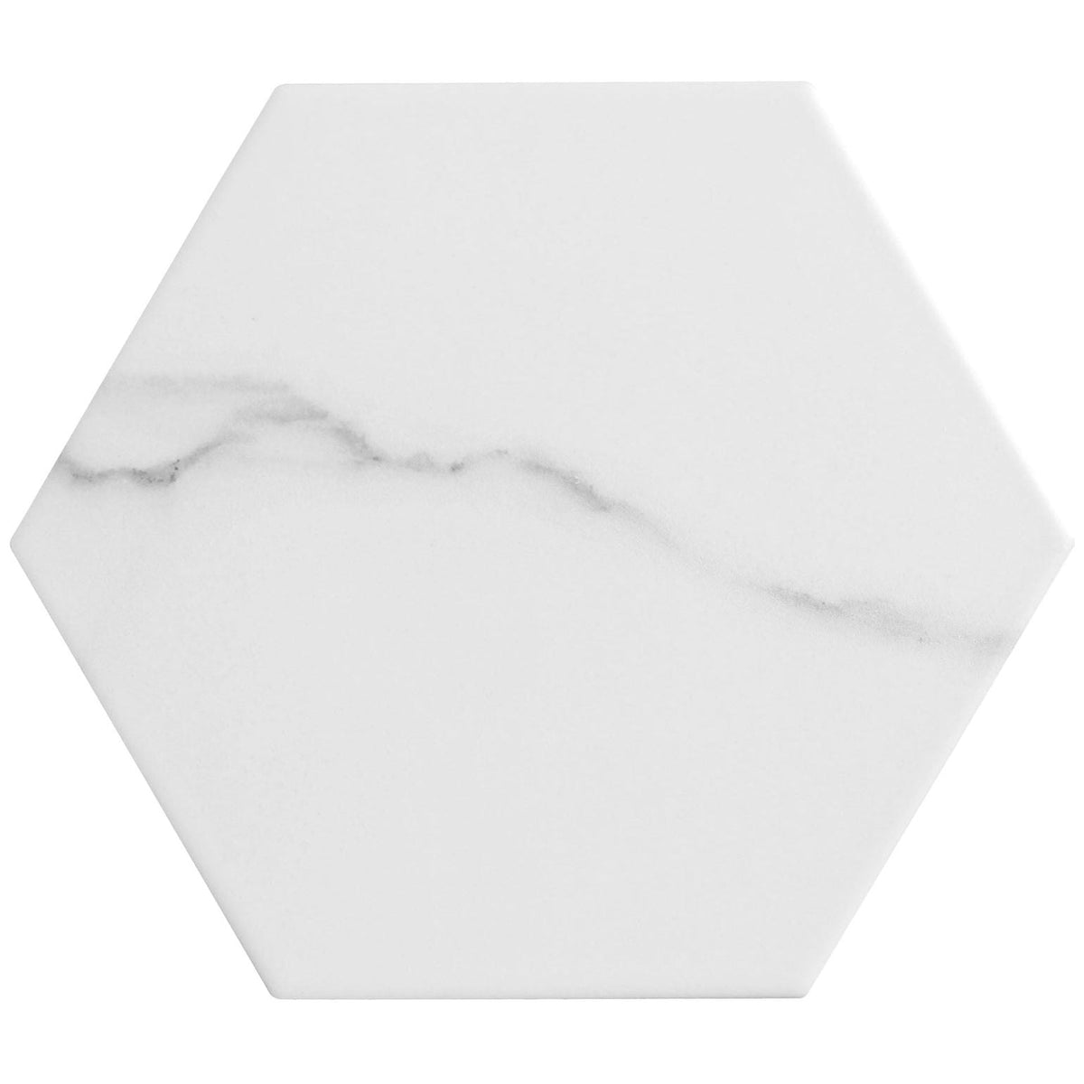 Bellagio - Bismarck Palmer Collection - 8&quot; x 9&quot; Porcelain Hex Tile - Oley Finesse