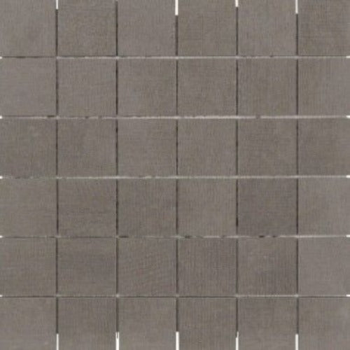 Tesoro - Fusion Fabric Collection 2&quot; x 2&quot; Porcelain Mosaic - Carbon