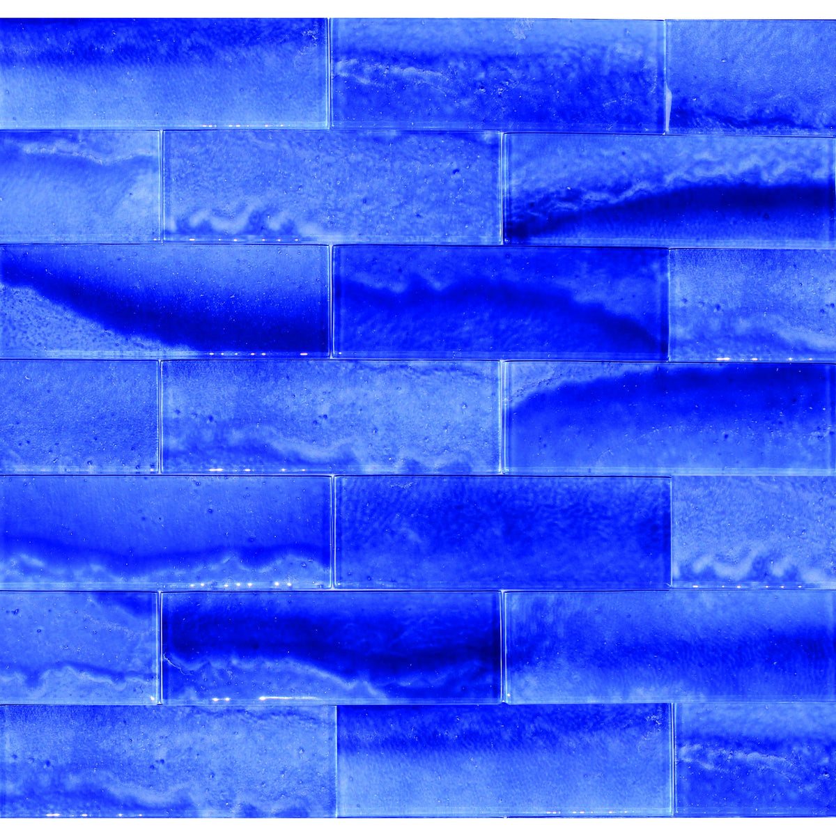 Tesoro - Gemstone Collection 3&quot; x 9&quot; Glass Tile - Royal Blue