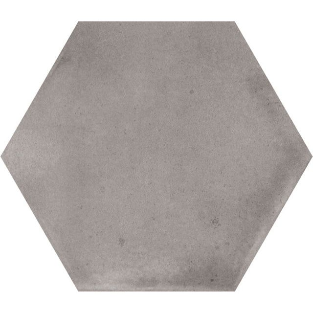 Bellagio - Martha's Manor Collection - 4" x 5" Ceramic Hex Tile - Subtle Slate