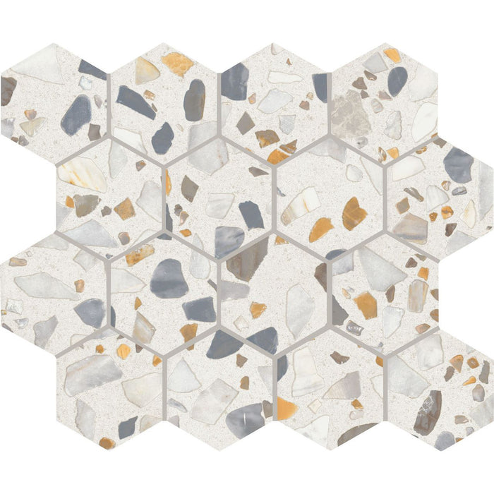 Marazzi - Curation 15 in. x 12 in. Polished Porcelain Hex Mosaic - Shore