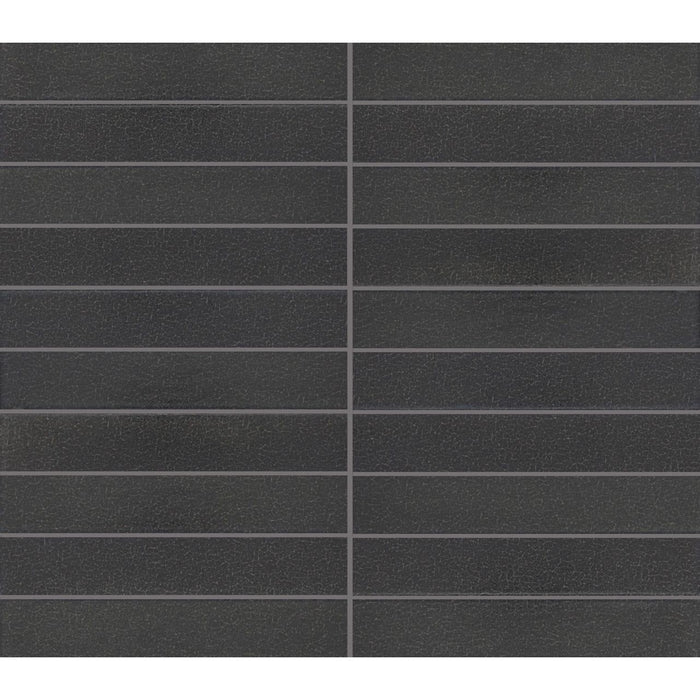 Marazzi - Inyo 1 in. x 6 in. Satin Porcelain Straight Joint Mosaic - Ink
