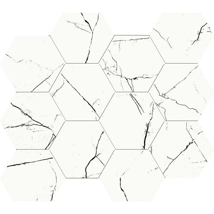 Rickert Tile - Muse 2.0 4" Hex Porcelain Mosaic - Reverse