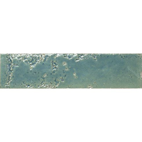 Tesoro Collection - Pukka Series - 3  in. x 10 in. Ceramic Wall Tile - Teal Blue