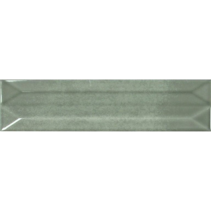 Soci Tile - Refraction 3" x 12" Subway Tile - Smoke Glossy