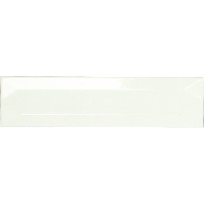 Soci Tile - Refraction 3" x 12" Subway Tile - Snow Glossy