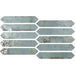 Soci Tile - Ironworks 2" x 10" Picket Tile - Aqua Glossy