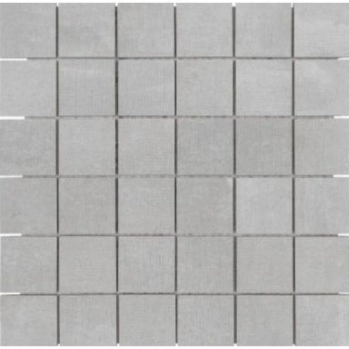 Tesoro - Fusion Fabric Collection 2" x 2" Porcelain Mosaic - Silver