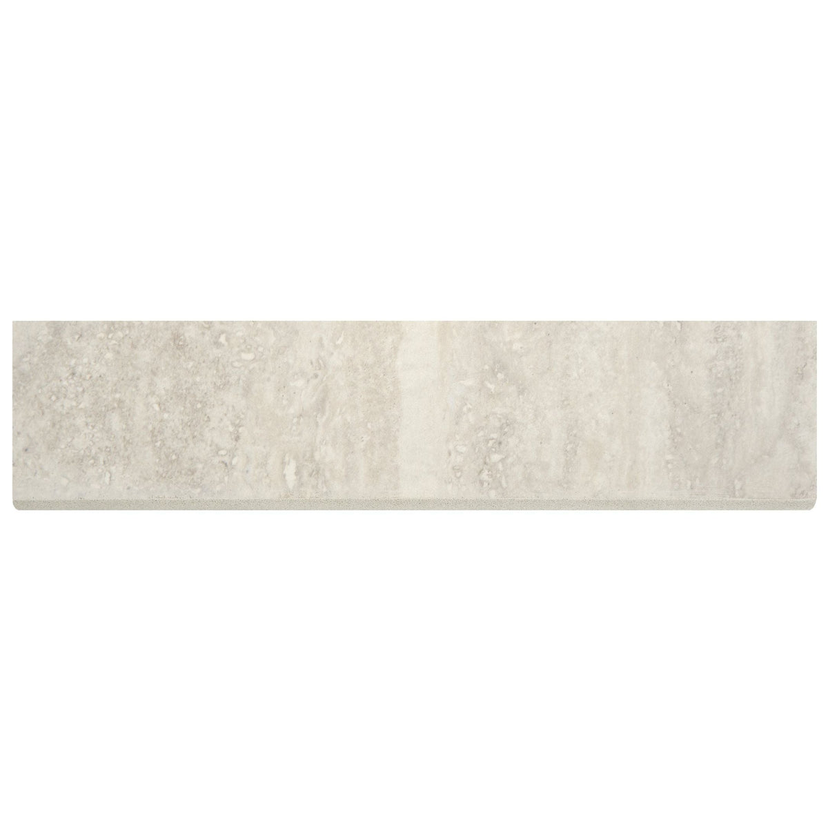 Floors 2000 - Travertino Roma 3 in. x 12 in. Polished Porcelain Bullnose - Bianco