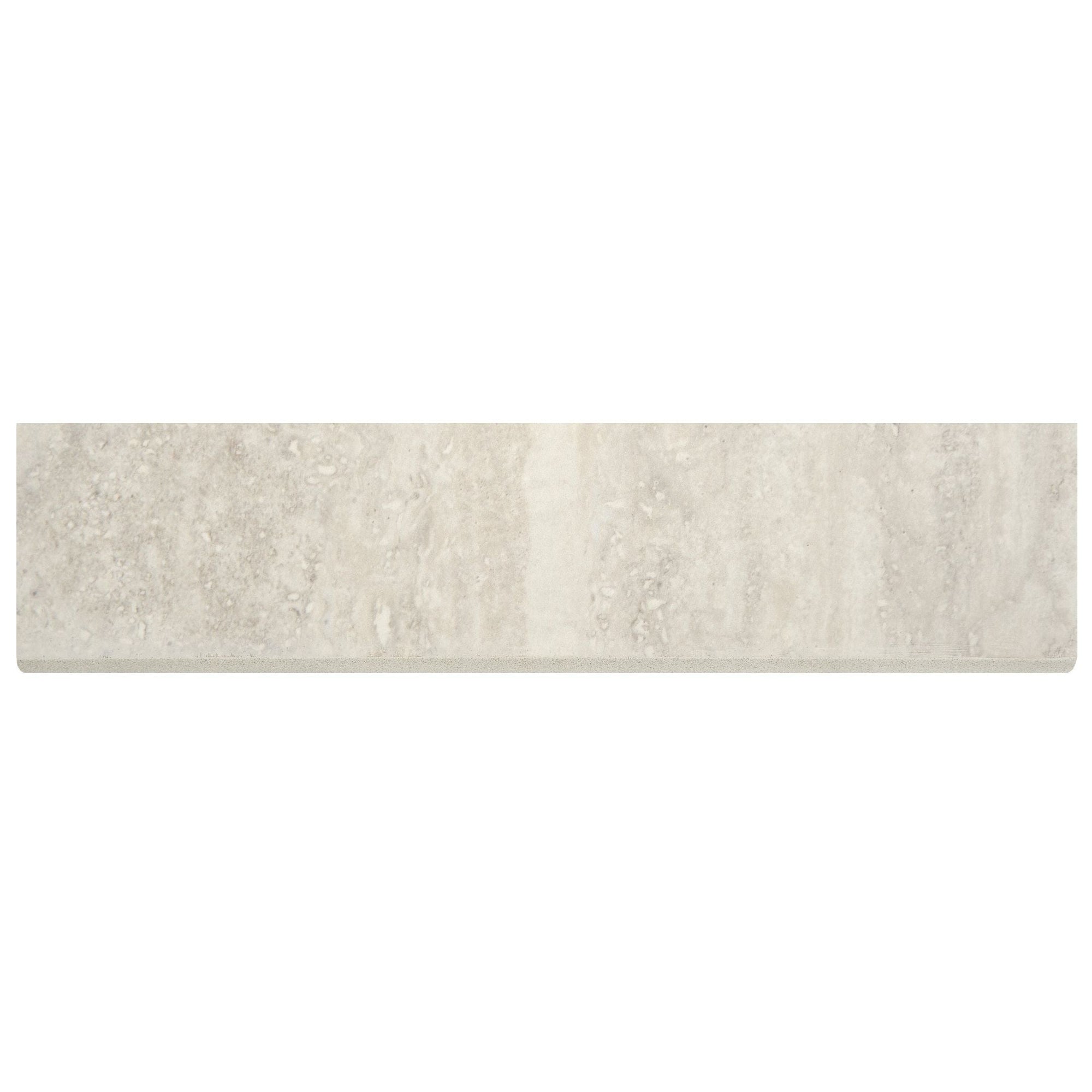 Floors 2000 - Travertino Roma 3 in. x 12 in. Polished Porcelain Bullnose - Bianco