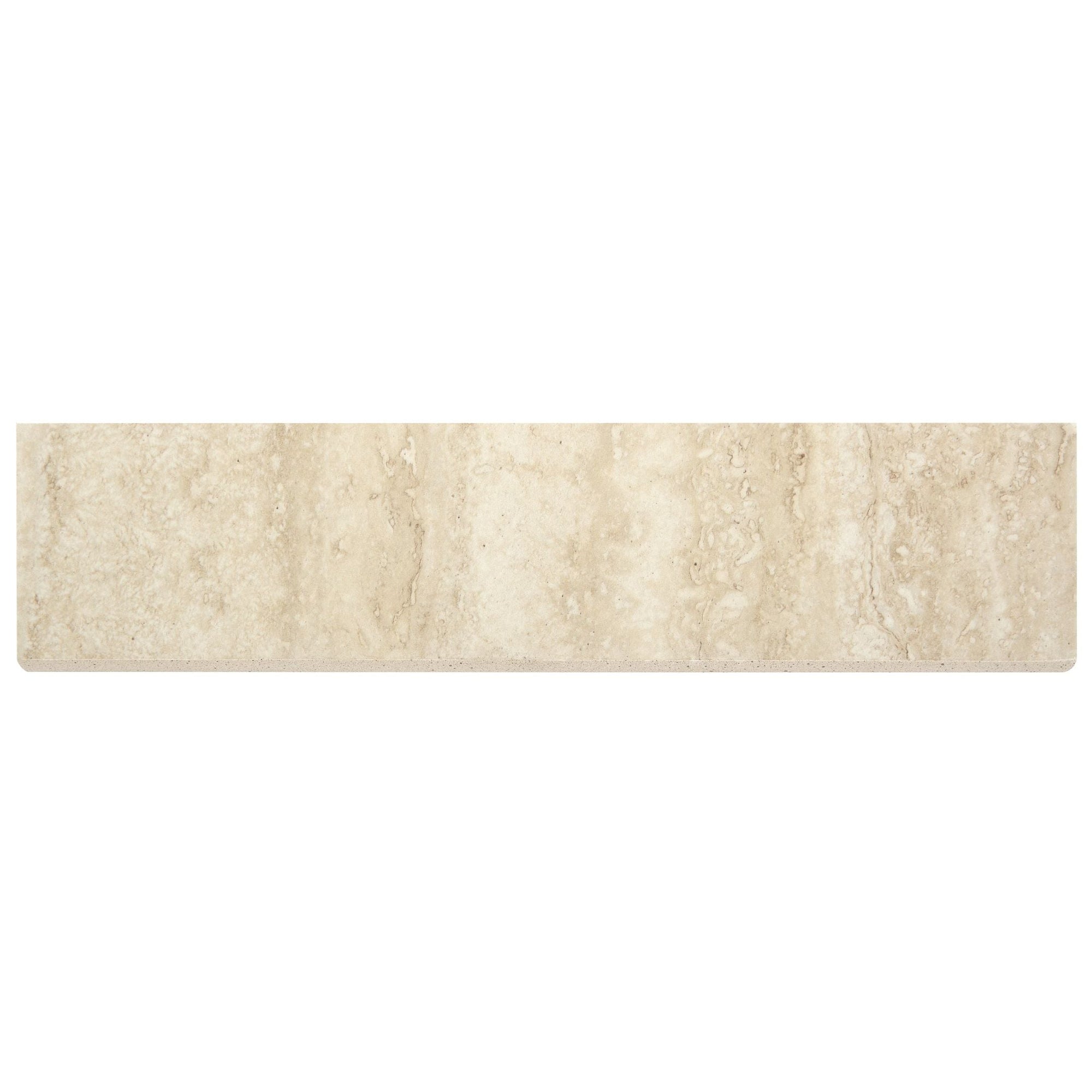 Floors 2000 - Travertino Roma 3 in. x 12 in. Polished Porcelain Bullnose - Sand