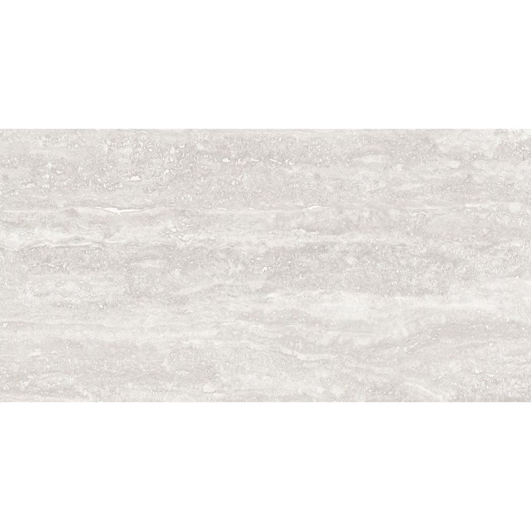 Floors 2000 - Travertino Roma 12 in. x 24 in. Polished Porcelain Tile - Bianco