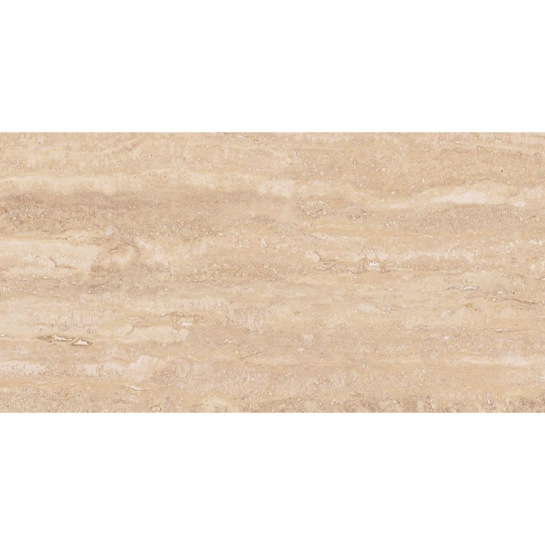 Floors 2000 - Travertino Roma 12 in. x 24 in. Polished Porcelain Tile - Sand