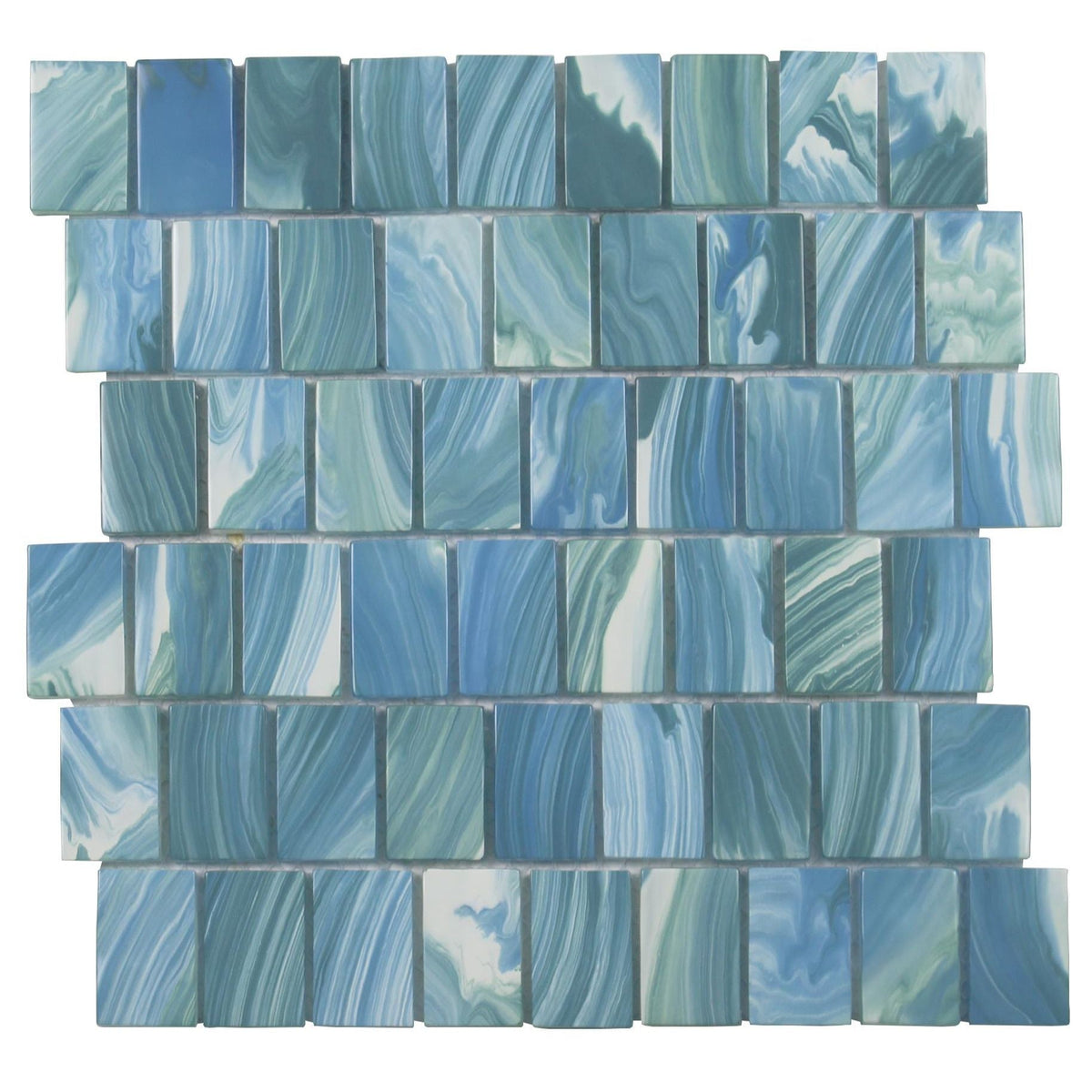 Tesoro - Slip Stream Collection - Glass Mosaic - Gulf Stream