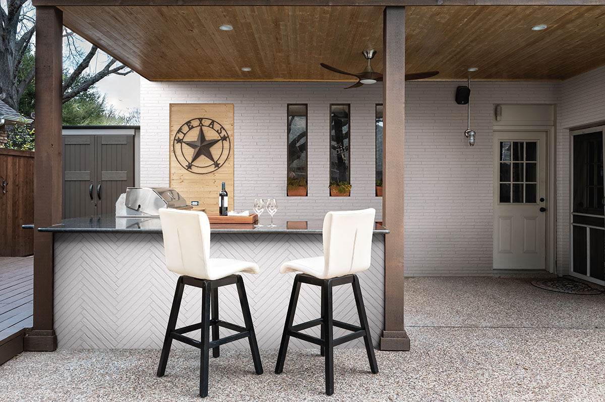 MSI - Brickstone 2 in. x 18 in. Porcelain Tile - White Brick Outdoor Install