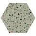 Bellagio - Abstract Collection - 8" x 9" Porcelain Hex Tile - Salvia