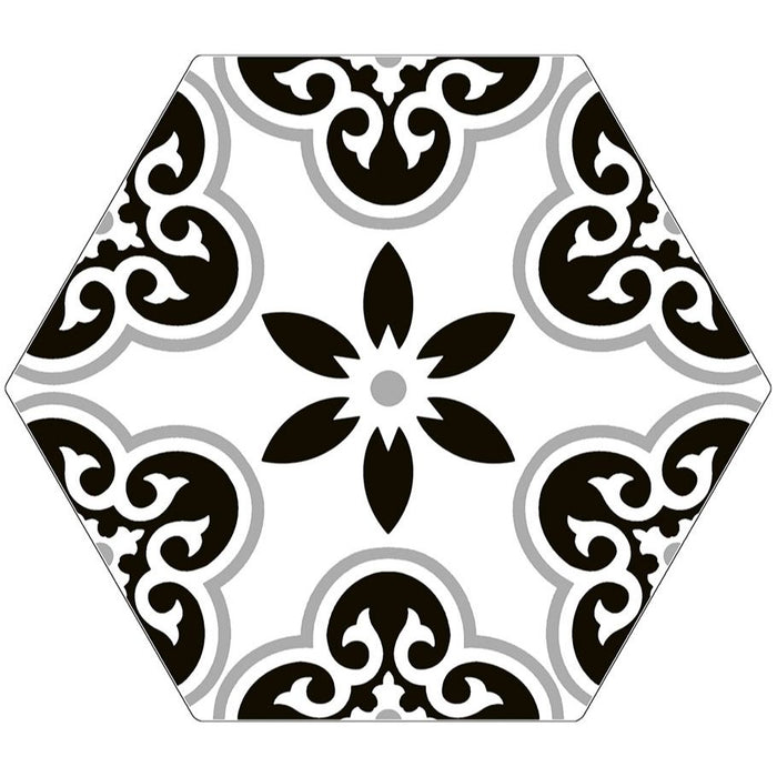 Bellagio - Cucina Italia Collection - 8" x 9" Porcelain Hex Tile - Fieldo Daisa