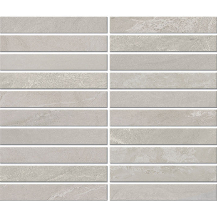 Daltile - Bryne - 1 in. x 6 in. - Satin Straight Joint Porcelain Mosaic - Mist