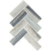 Daltile - Gamma 2 in. x 6 in. Natural Stone Herringbone Mosaic - Azure