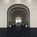 Daltile - Sovran - 24 in. x 48 in. - Satin Porcelain Tile - Kaleidoscope wall installation