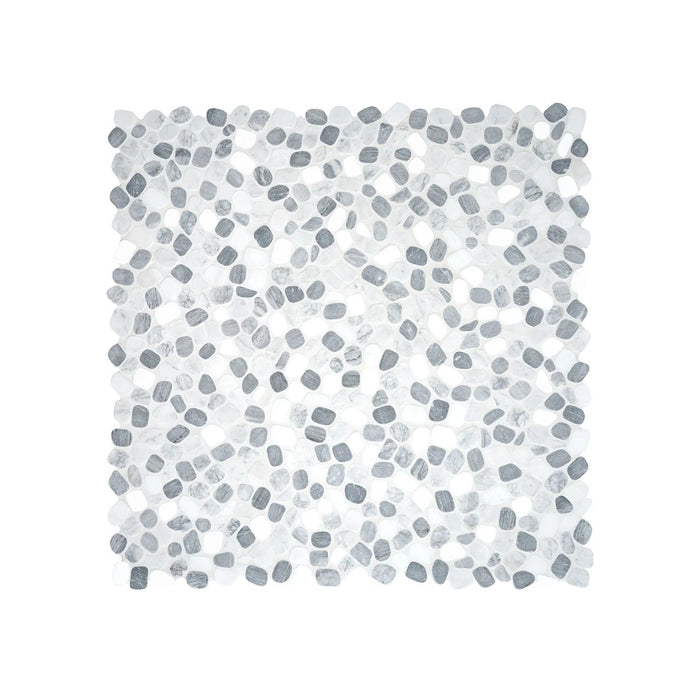 Anatolia - Cabana 12 in. x 12 in. Tumbled Stone Pebble Mosaic - Blend - River