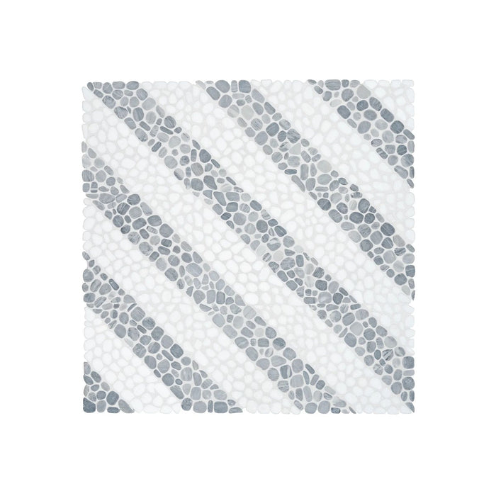 Anatolia - Cabana 12 in. x 12 in. Tumbled Stone Pebble Mosaic - Axis - River