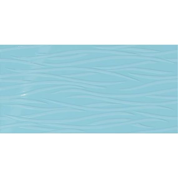 Daltile - Showscape - 12 in. x 24 in. Brushstroke Textured Ceramic Wall Tile - Crisp Blue