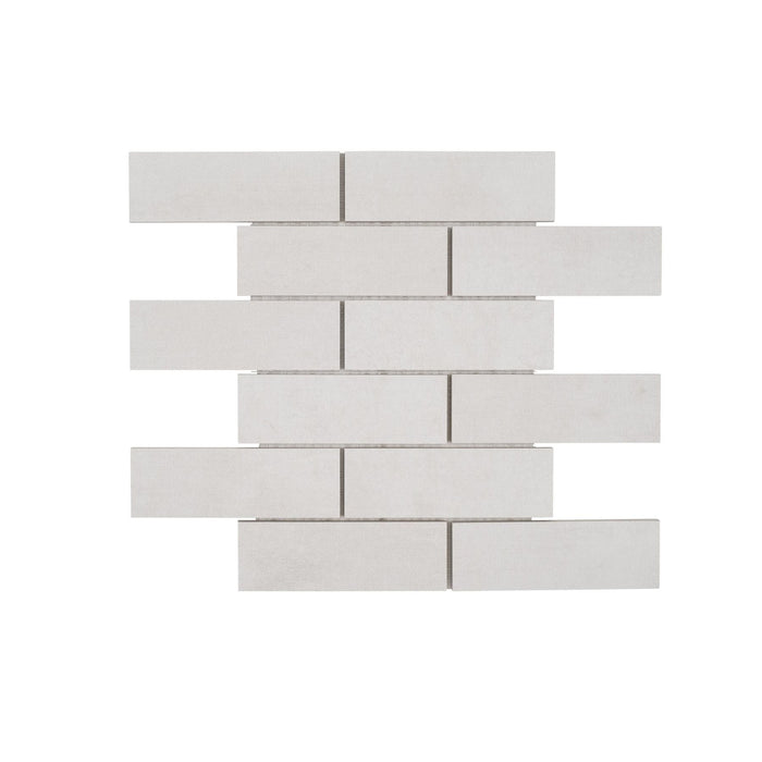 Tesoro - Fusion Fabric Collection 2" x 6" Porcelain Mosaic - Chalk