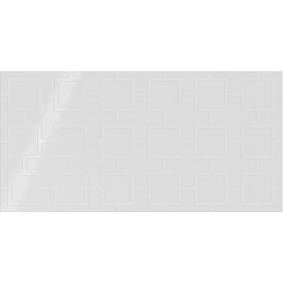 Daltile - Showscape - 12 in. x 24 in. Square Lattice Textured Ceramic Wall Tile - Stylish White