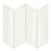 See Arizona Tile - Invictus Vein Cut Chevron Matte Porcelain Mosaic - White