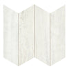 See Arizona Tile - Invictus Vein Cut Chevron Polished Porcelain Mosaic - White