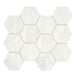 Arizona Tile - Invictus Vein Cut 4" Hex Polished Porcelain Mosaic - White