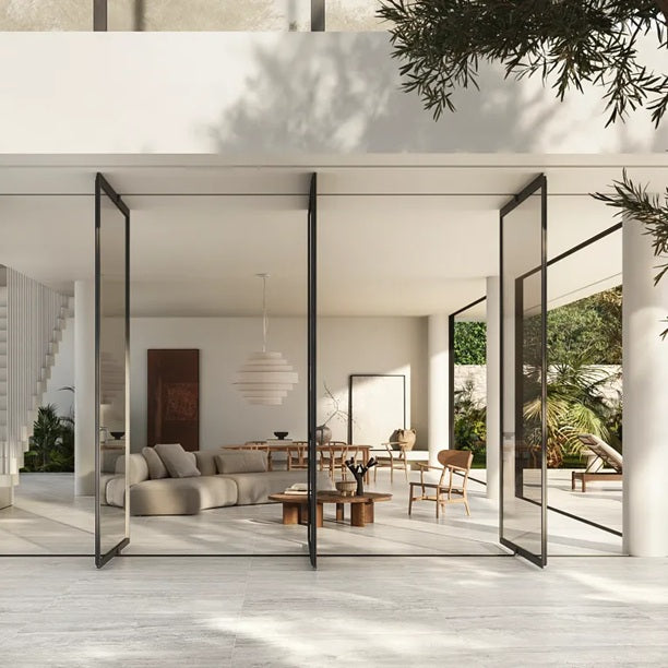 Arizona Tile - Invictus Vein Cut Series - 24&quot; x 48&quot; R11 Anti Slip Porcelain Tile - White floor installation