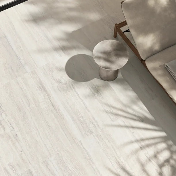 Arizona Tile - Invictus Vein Cut Series - 24&quot; x 48&quot; R11 Anti Slip Porcelain Tile - White floor installation