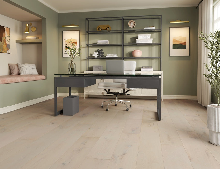 LM Flooring - Serene Pass 9 in Engineered Hardwood - White Sand floor installation