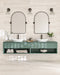 Bedrosians - Sensi Roma 24" x 48" Satin Porcelain Field Tile - White wall installation