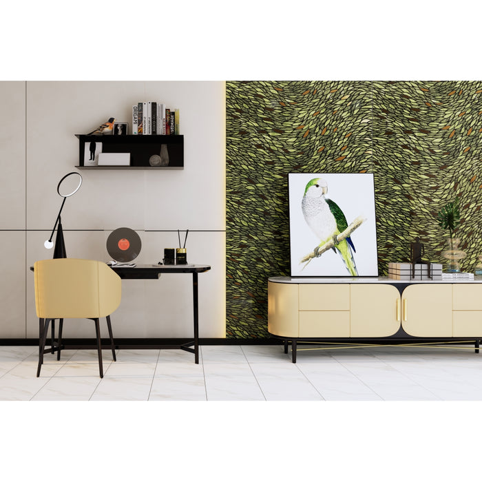 Emser Tile - Zambia - 47 in. x 109 in. Porcelain Wall Tile - Parrot Room