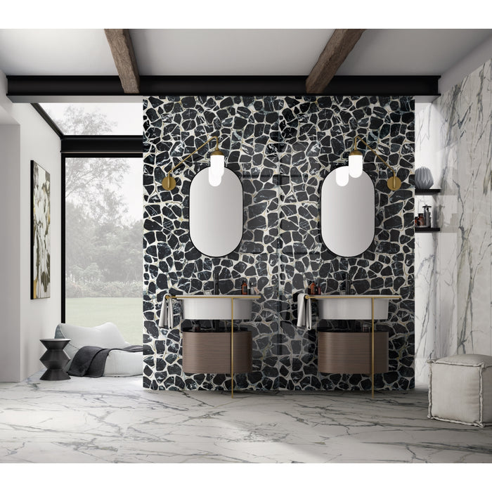 Emser Tile - Zambia - 47 in. x 109 in. Porcelain Wall Tile - Turtle room