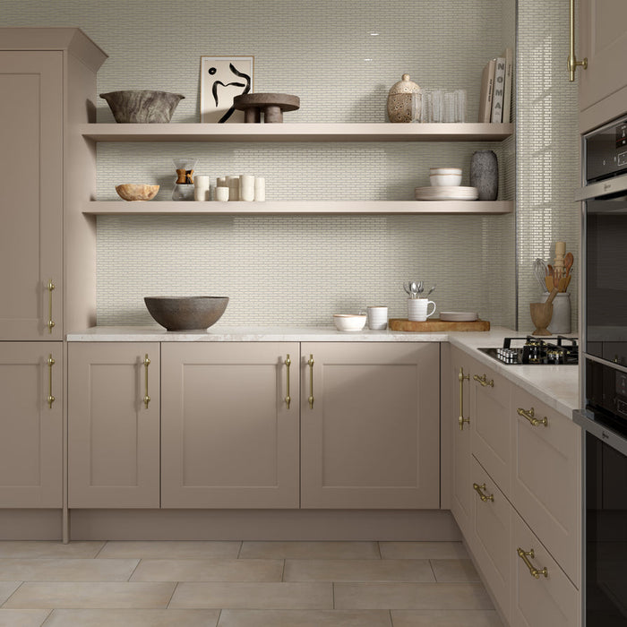 Emser Tile - Regala - 12" x 12" Mini Porcelain Mosaic - Bequest Installed