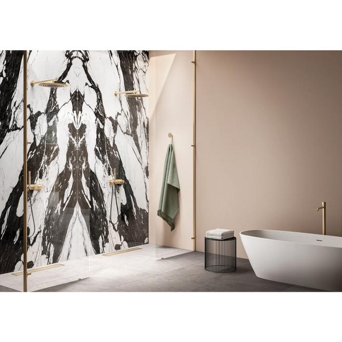 Bedrosians - Magnifica The Thirties - 30" x 30" Glazed Porcelain Tile - Pietra Grey Honed Installed 2