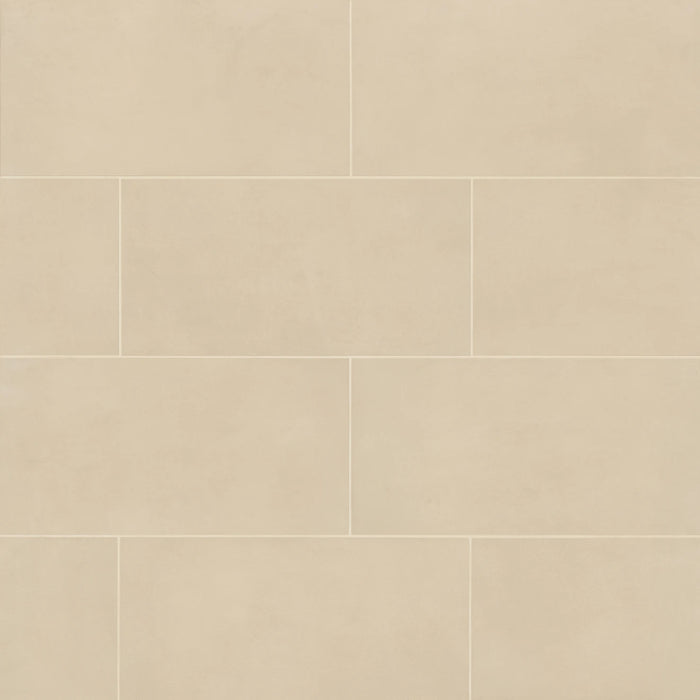 Bedrosians Tile & Stone - Sahara 12" x 24" Matte Porcelain Mosaic Tile - Ecru