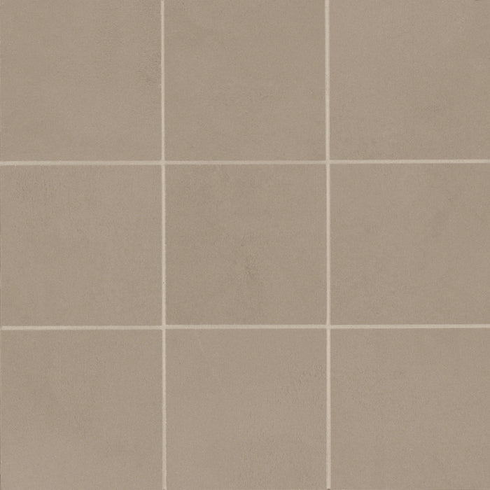 Bedrosians Tile & Stone - Sahara 4" x 4" Matte Porcelain Mosaic Tile - Taupe
