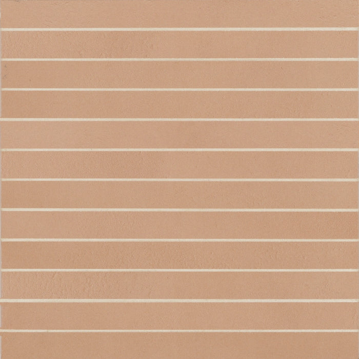 Bedrosians Tile & Stone - Sahara 1" x 12" Matte Porcelain Mosaic Tile - Cotto