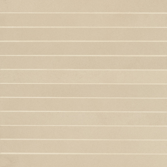 Bedrosians Tile & Stone - Sahara 1" x 12" Matte Porcelain Mosaic Tile - Ecru