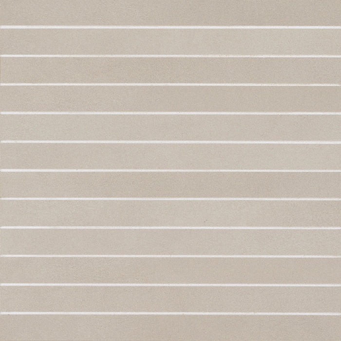 Bedrosians Tile & Stone - Sahara 1" x 12" Matte Porcelain Mosaic Tile - Grey