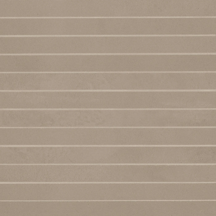 Bedrosians Tile & Stone - Sahara 1" x 12" Matte Porcelain Mosaic Tile - Taupe